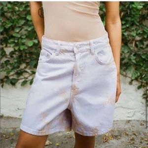 zara tie dye denim shorts